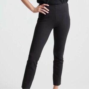 RACHEL ZOE Tailored Hi-Rise Slim Leg Pull-On Black Pants Side Pockets Sz 4 NWT